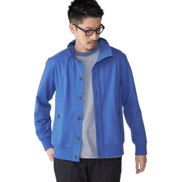 SHIPS TEXBRID(R) Stand Rib Blouson, Blue