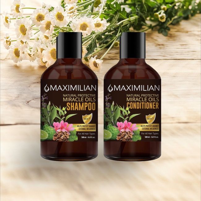 MAXIMILIAN All Natural Shampoo Deep Cleansing Natural Shampoo and Conditioner Se