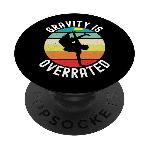 Ultimate Frisbee Retro Player Men Gravity Flying Disc Throw PopSockets Swappable PopGrip