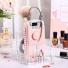 Noverlife 10 Holes Mini Nail Drill Machine & Bits Storage Box, Transparent Nail Drill Grinding Bit Organizer, Plastic Nail Drill Tool Displayer Holder Case (Not Included Nail Drill Machine & Bit)