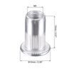sourcing map M5 Rivet Nuts Aluminium Alloy Knurled Flat Head Threaded Insert Nut Silver 25pcs