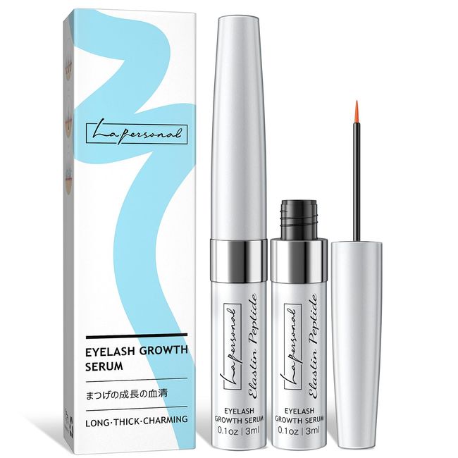 Lash Serum, Eyelash Growth Serum for Natural Lashes & Extensions & Eyebrows, Eyelash Enhancing Serum for Longer, Fuller & Thicker Lashes Physician Developed & Cruelty Free (2PCS x 3ML)