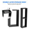 Agatige ABS Game Disc Storage Tower Double Layer Shelf Stand Organizer for PS4, Compact, Black