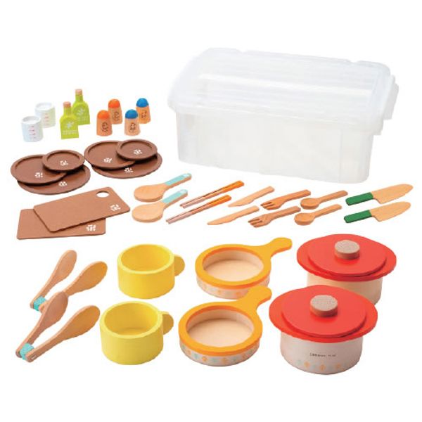 Wooden Pretend Cooking Utensil Set 3 Returns, exchanges and cancellations not accepted E-Japan Mall