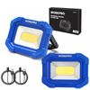 2PC 2000LM Rechargeable LED Work Light Magnetic Work Light Stand COB Flood Light