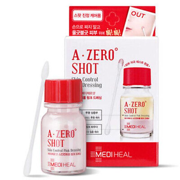 MEDIHEAL A-zero Shot Skin Control Pink Dressing 13g+Cotton Swab 30p K-Beauty New