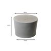 Grey Solid Neoprene Rubber Bungs NB045 / Stopper No 45 for Tubes & Bottles (2 pcs)