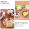 Cabilock 10pcs Round Dishes Stainless for Sauce Condiments Snacks Kitchen Use