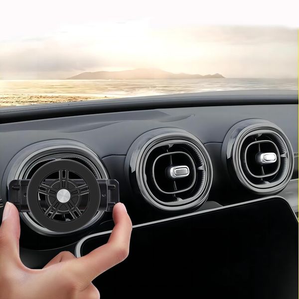 IACNLI Handy KFZ Halterungen,Handyhalterung Auto Runde Lüftung AMG/GLA/GLB/GLC/GLE/GLS/GLK/Mini R,seat Ibiza zubehör, Geeignet für alle kreisförmigen Lüftungsschlitze Handy KFZ Halterungen