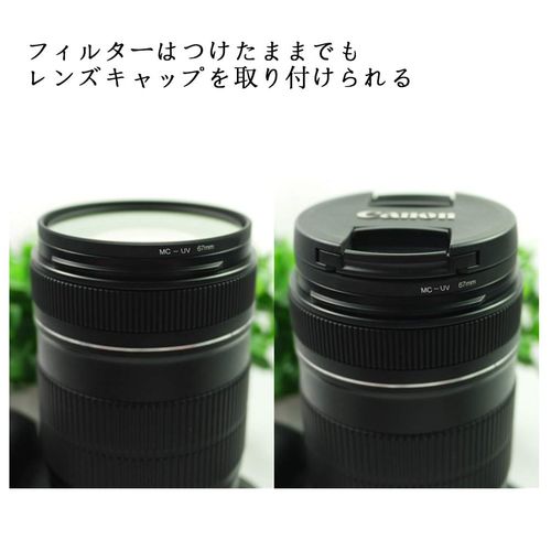 Junder 58mm Lens Filter, MC UV Lens Protection Filter, Multi-layer Processing, Thin Frame, Water Repellent, Stain Resistant, UV Absorption, Compatible with All Manufacturers (2.3 inches (58 mm)