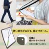 PLUS Foldable A4 Clipboard Plus 83-161, Becomes Size A5 When Folded, Dark Gray, Custom Strap Included