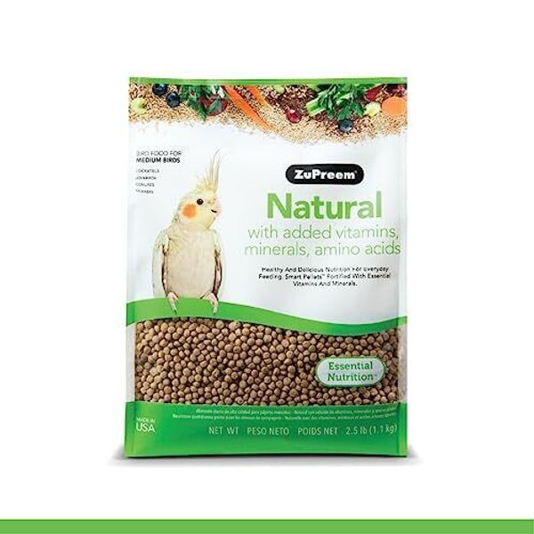 ZuPreem Natural Bird Food for Medium Birds Multicolor 2.5 Pound Pack