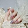 24 pieces set nail tip gentle like water simple aurora lame gradation nail