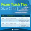 TIDI Posey Foam Trach Tie – Medium – 1 Package of 12 Ties – Tracheostomy Tube Holder – Home Care (8197M)