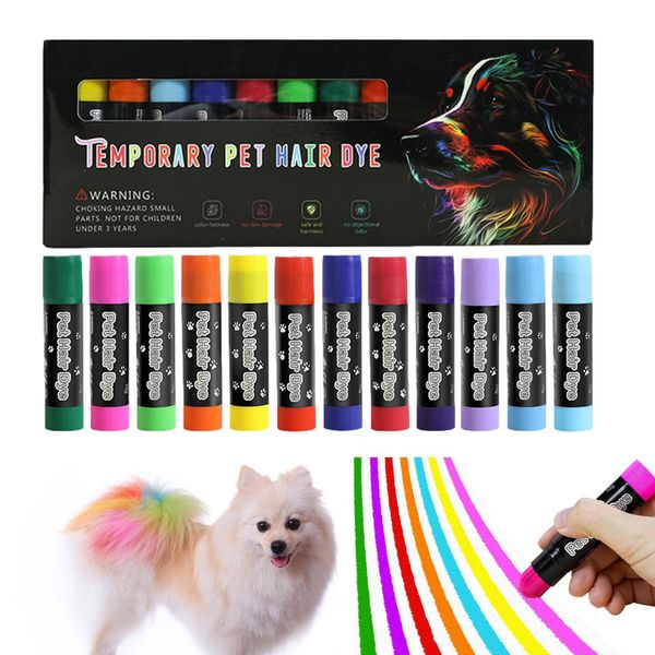 Pet Hair Dye 12 Colors Washable Pet Safe Hair Dye Dog Nail Polish Penfor Groomin