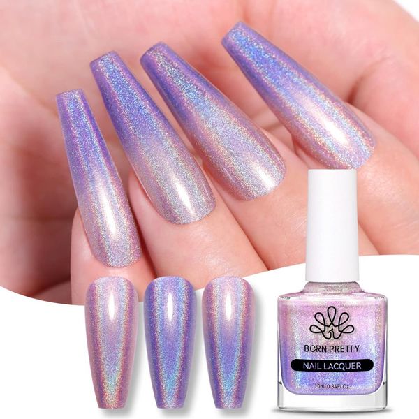 BORN PRETTY Nail Polish Pink Purple Temperature Change Chameleon Color Temperature Change Color Nail Polish High Color Development Quick Drying Self Nail