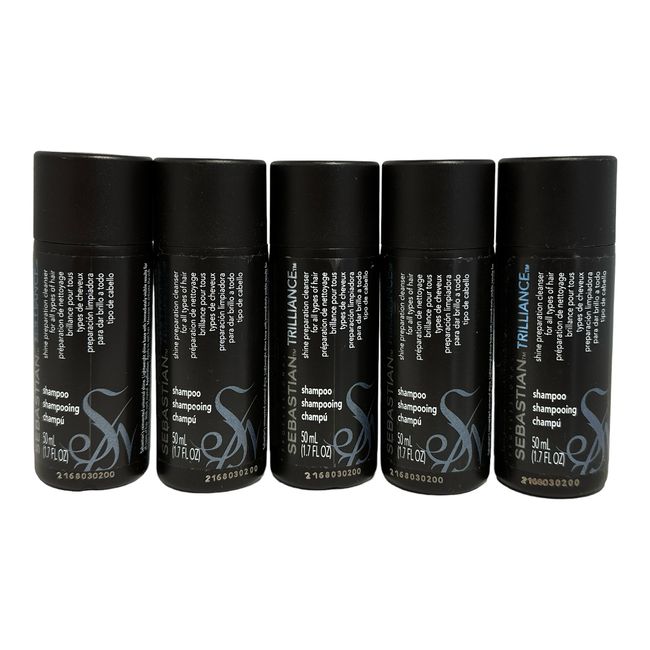 Sebastian Trilliance Shine Preparation Cleanser Shampoo 50ml/1.7fl.oz. LOT OF 5