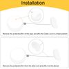 sourcing map 3.3ft Retractable Cable Lock with Arc Patch Remote Control Security Lock with Adjustable Cord Tether Anti Theft for Laptop, TV, 150 G, White