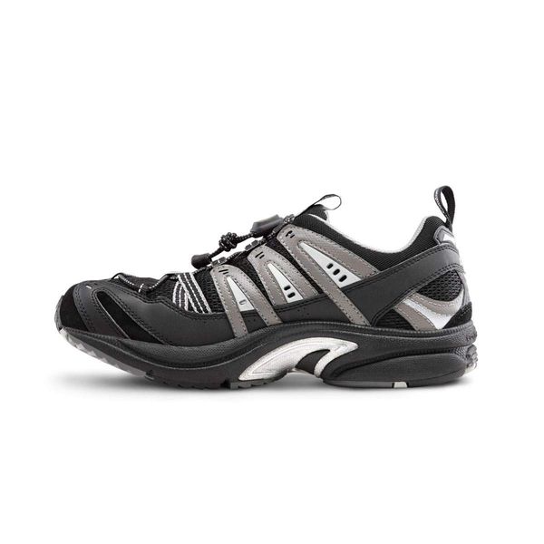 Dr. Comfort Performance-X Men's Therapeutic Diabetic Double Depth Shoe: Black 11.0 Medium (M/2E) Elastic & Standard Laces