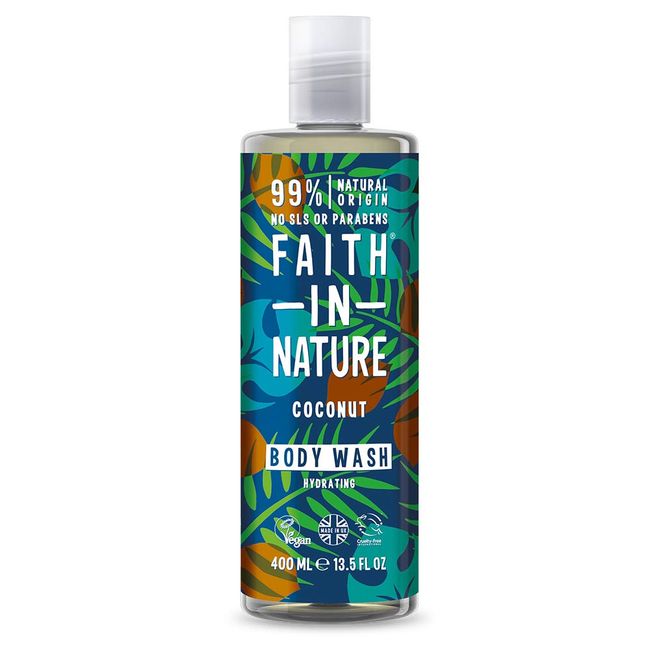 Faith in Nature Shower Gel Foam Bath Coconut 13 5 fl oz 400 ml