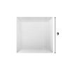 Exquisite Disposable-White-Plastic-Plates-Square Linear (40 Pack) Wedding Dinner Fancy Tableware Dishes (9 Inch., White) Single Size Set