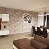 Dundee Deco 3D Wall Panels Brick Effect - Cladding Red Brown Grey Stone Look Wall Paneling, Styrofoam, Sample, Size 10 x 10 in.