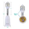 Borju Light Socket Extender [2-Pack], 4.5 Inch Light Socket Extension, 360° Adjustable Light Socket, White