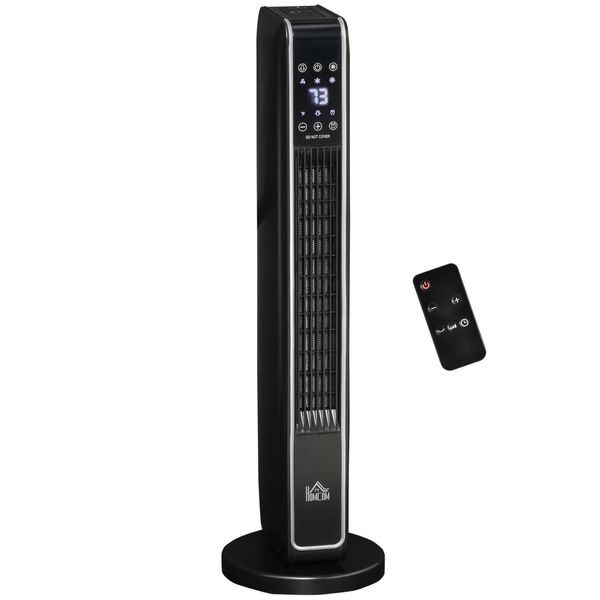 2-In-1 Portable Electric Tower Heater Oscillating Space Heater for Indoor 3 Mode