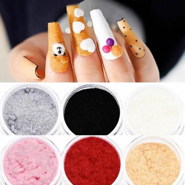 Nail Art Large Capacity Velvet Glitter 15g + 6 Glitter Spoons (WB472C9)