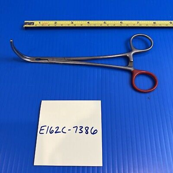 Pilling 35-3835 Life Lok Glover Clamp Forceps Debakey Jaw Curved 90 deg 353835