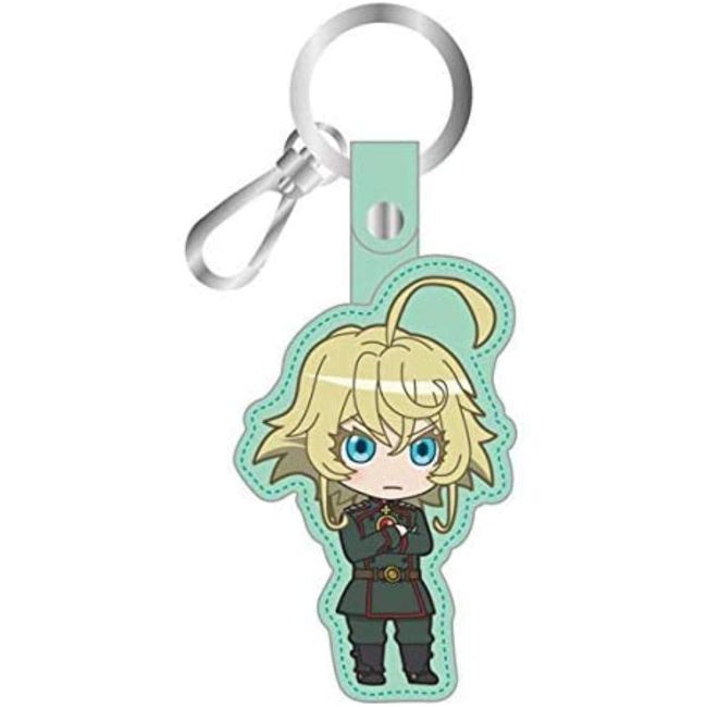 Isekai Karutetto T-IKPU-01 Goods PU Leather Print with Carabiner Ring Keychain Tanya