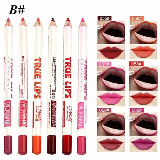 12 Colors Lip Liner Pencil Set Waterproof Pen Matte Stick Long Lasting Moisturizer Cosmetics