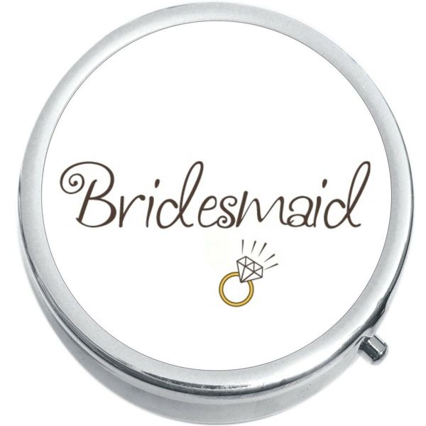 Bridesmaid Ring Medicine Vitamin Compact Pill Box