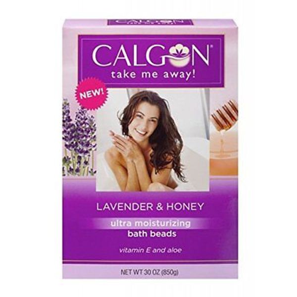 Calgon Ultra Moisturizing Bath Beads, Lavender & Honey, 30 oz (4 Pack)