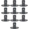 Plastic Large Head Quarter Turn Fasteners-.500 Inch Grip-Black-Pack/10