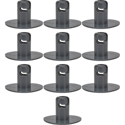 Plastic Large Head Quarter Turn Fasteners-.500 Inch Grip-Black-Pack/10