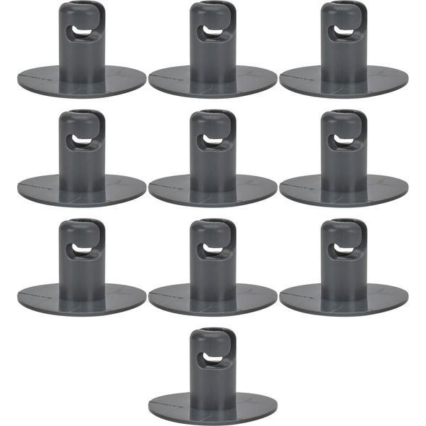 Plastic Large Head Quarter Turn Fasteners-.500 Inch Grip-Black-Pack/10