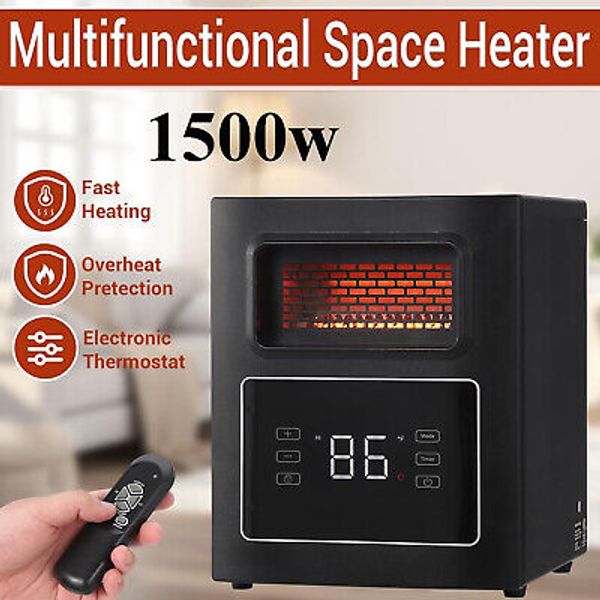 1500W Electric Space Heater Portable Small Heater with Remote/Timer/Thermostat