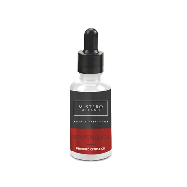 Mistero Milano Parfümiert - Cuticle oil - Nagelhautentferner - Nagelöl - Hautpflege Feuchtigkeitscreme - Mit einer Pipette - Fruchtig-Blumiger Duft - Sexperience 30 ml