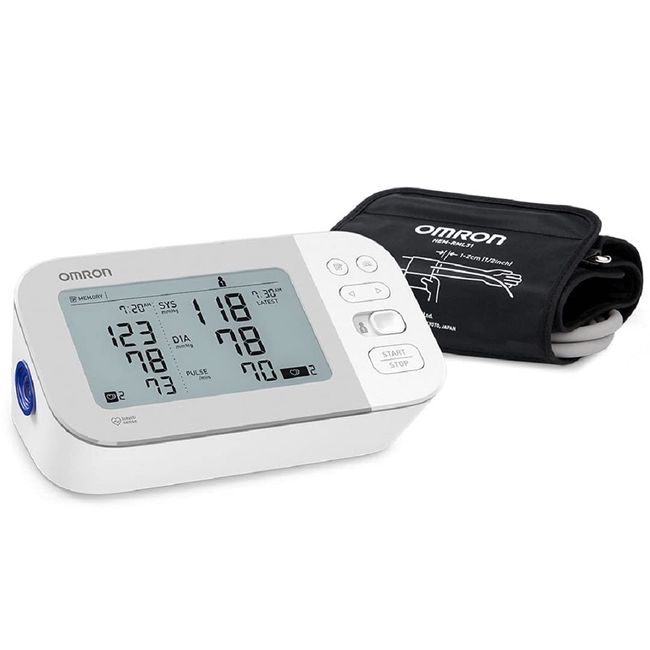 OMRON Gold Blood Pressure Monitor, Premium Upper Arm Cuff, Digital Bluetooth Machine, Stores Up To 120 Readings for Two Users (60 readings each)