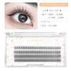 LASHIDOL Partial False Eyelashes, Pine Exk, Self False Eyelashes, Natural, Popular, DIY, Easy Eyelashes, 0.4 - 0.5 inches (9 - 12 mm) (Cherry Blossom) (Fishtail Eyelashes, Black)