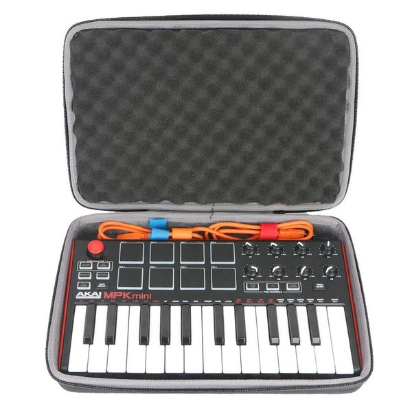 co2CREA Case Hart reiseschutzhülle Etui Tasche für AKAI Professional MPK Mini MKII/MPK Mini Play 25-Tasten USB MIDI Keyboard Controller,Nur Hülle