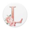 PopSockets Personalized Monogram Initial Letter L Floral Gift PopSockets PopGrip: Swappable Grip for Phones & Tablets