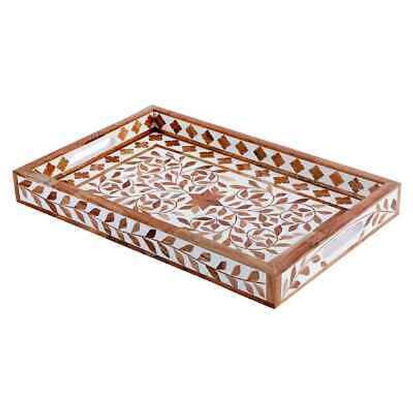 Handicrafts Home Decor Tray for Serving Ottoman Home Organizer-Alhambra El Plato