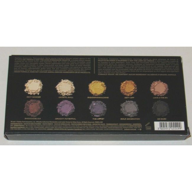 Urban Decay Prince U Got The Look 10 Eyeshadow Palette NIB Full Size Eye Shadow