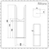 Milano Alpha Single Double Vertical Horizontal Radiator Floor Mounting Feet - Anthracite