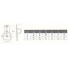 Sunload Eye Plate Oval / Narrow with Ring Stainless Steel V4A Pack of 5 (45 mm)