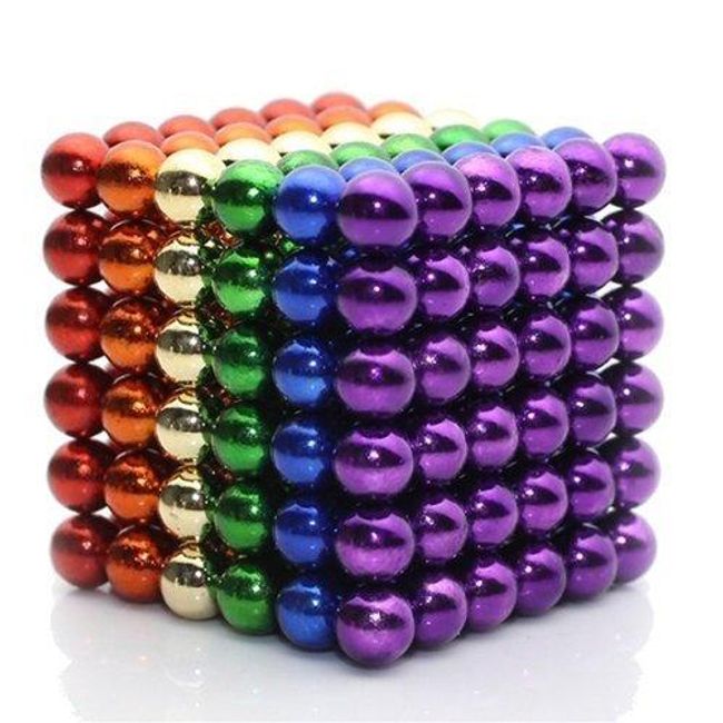 SkyMagnets 5 mm Magnetic Balls Cube Fidget Gadget Toys Rare Earth Magnets Office Desk Toy Desk Games Magnet Toys Magnetic Beads Stress Relief Toys for Adults Blue