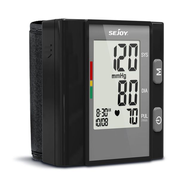 SEJOY Automatic Digital Wrist Blood Pressure Monitor Cuff BP Detector Machine