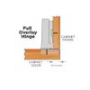 110-Degree Full Overlay Concealed Soft Close Nickel Plated Cabinet Hinge 2 piece
